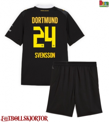 Borussia Dortmund Daniel Svensson #24 Borta Kläder Barn 2026-27 Kortärmad (+ Korta byxor)